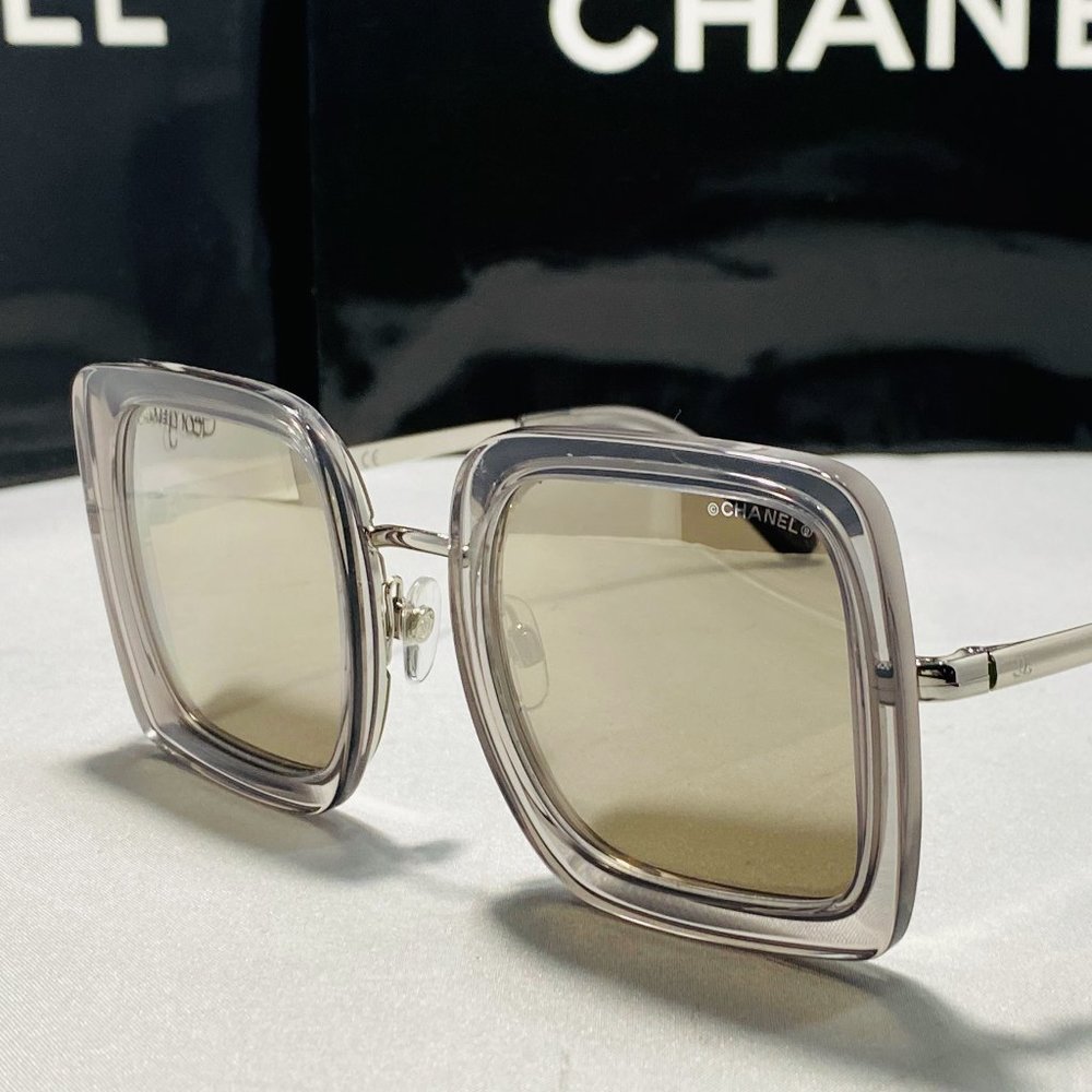 NEW !! CHANEL Sunglasses 18-K  Gold mirror lenses.